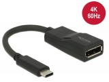 Delock Adapter USB Type-C csatlakozódugóval  Displayport csatlakozóhüvellyel (DP váltakozó mód) 4K 62748