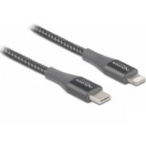 Delock Adat- és töltőkábel USB Type-C  - Lightning  iPhone , iPad  és iPod  készülékhez szürke 2 m M