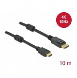 Delock Aktív DisplayPort 1.2 - HDMI kábel 4K 60 Hz 10 méter hosszú