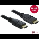 Delock Aktív HDMI kábel 20.0m Fekete (85286)
