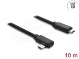 Delock Aktív optikai USB kábel 10 Gbps USB Type-C csatlakozó, döntött kivitel, 10 m