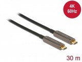 Delock Aktív optikai video kábel USB-C csatlakozóval 4K 60 Hz 30 m hosszú