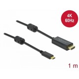 Delock Aktív USB Type-C  - HDMI kábel (DP Alt Mode) 4K 60 Hz 1 méter hosszú
