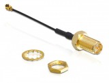 Delock antenna kábel RP-SMA anya válaszfali csatlakozóval (88409)
