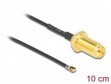 Delock Antenna kábel RP-SMA anya válaszfali csatlakozóval apa MHF 4L LK-dugó 1.37 10 cm menethossz