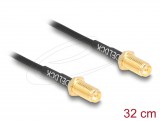 Delock Antenna kábel RP-SMA anya válaszfali csatlakozóval apa RP-SMA anya válaszfali csatlakozóval RG-174 32 cm