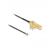 Delock Antenna kábel SMA 90 PCB anya válaszfali csatlakozóval apa I-PEX Inc., MHF I-dugó 1.13 15 cm menethossz 15 mm (12034)