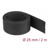 Delock Anyag hőre zsugorodó cső 2 m x 25 mm szugorodási arány 2:1 fekete - 20795