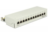 Delock asztali patch panel 12 Port Cat.6 szürke (87292)