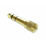 Delock Átalakító 6,35 mm sztereo apa   3,5 mm sztereo anya 3 pólusú fém, csavarozható