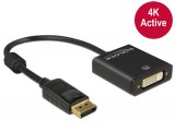 DELOCK Átalakító Displayport 1.2 male to DVI female 4K aktív, fekete