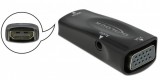 Delock Átalakító HDMI-A aljzat - VGA aljzat 1080p audioval