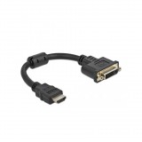 DELOCK Átalakító HDMI-A male to DVI 24+5 female 4K 30Hz, 20cm (65206)