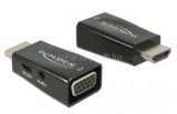 Delock Átalakító HDMI-A male to VGA female audió funkcióval (DL65901)