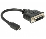 Delock Átalakító HDMI-micro D male to DVI 24+5 fem