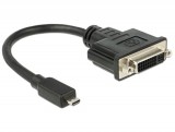 DELOCK Átalakító HDMI-micro D male to DVI 24+5 female, 20cm