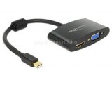 Delock Átalakító mini Displayport 1.1 male to HDMI/VGA female, fekete (DL65553)