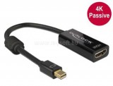 Delock Átalakító mini Displayport 1.2 male to HDMI female 4K passzív, fekete (DL62613)