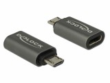 DELOCK Átalakító USB 2.0 Micro-B male to USB 2.0 Type-C female, antracit 65927