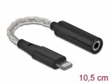 Delock Audio Adapter 8 tus Lightning apa 3,5 mm 4 tus sztereo jack anya 10,5 cm