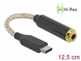 Delock Audio adapter USB Type-C apa 4,4 mm 5-tus sztereo jack anya 12,5 cm (66302)
