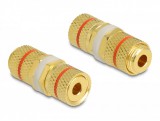 Delock Audio csatlakozókat összekötő adapter installációhoz, piros gyűrűvel (64143)