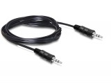 DeLock audio kábel, DC jack 3,5 mm apa / apa, 2,5m Black 84001