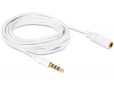 Delock audio sztereo Jack 3.5 mm apa / anya IPhone 4 pin kábel, 3m (84483)