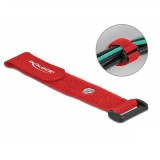 Delock Befűzős kábelkötegelő tépőzárral és szorító karikával hossza 190 mm, szélessége 25 mm, 5 db.