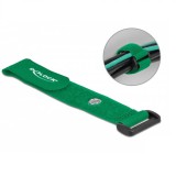 Delock Befűzős kábelkötegelő tépőzárral és szorító karikával hossza 190 mm, szélessége 25 mm, 5 db.