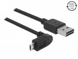 DeLock Cable EASY-USB 2.0 Type-A male > EASY-USB 2.0 Type Micro-B male angled up / down 2m Black 83856
