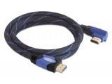 DeLock Cable High Speed HDMI with Ethernet – HDMI A male > HDMI A male angled 4K 1m 82955