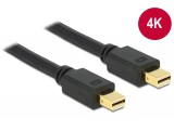 DeLock Cable Mini Displayport 1.2 male > Mini Displayport male 4K 1m Black 83473