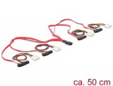 DeLOCK Cable mini SAS 36pin to 4x SAS 29pin SCSI kábel Vörös 0,5 M