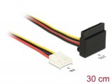 DeLock Cable Power Floppy 4 pin female > SATA 15 pin female metal 30cm 85510
