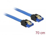 DeLock Cable SATA 6 Gb/s receptacle straight -SATA receptacle straight 0,7m Blue 84980