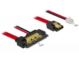 DeLock Cable SATA 6Gb/s 7pin receptacle+2pin power female>SATA 22pin receptacle straight (5V) metal 30cm 85242