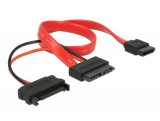 DeLock Cable Slim SATA female > SATA 7 pin + SATA 15 pin 5 V 30cm 84800