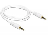 DeLock Cable Stereo Jack 3.5 mm 4 pin male > male 1m White 83440