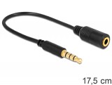 DeLock Cable Stereo jack 3.5 mm 4 pin > Stereo plug 3.5 mm 4 pin (changes the pin assignment) 62498