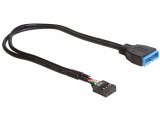 DeLock Cable USB 2.0 pin header female > USB 3.0 pin header male 30cm 83281