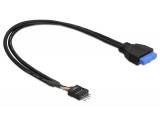 Delock Cable USB 3.0 pin header female  USB 2.0 pin header male 45 cm 83791