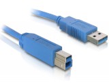 DeLock Cable USB 3.0 type-A male > USB 3.0 type-B male 3m Blue 82581