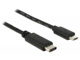 DeLock Cable USB Type-C 2.0 male > USB 2.0 Type Micro-B male 0,5m Black 83333