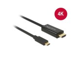 Delock Cable USB Type-C male  HDMI male (DP Alt Mode)4K 30 Hz 1m black 85258