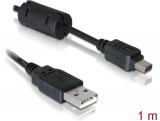DeLock Camera Olympus 12-Pin USB 1m cable Black 82417