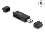 DeLock Card Reader SuperSpeed USB 5 Gbps USB Type-C / Type-A for SD and Micro SD memory cards 91004