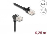 DeLock CAT6A S-FTP Patch cable 0,25m Black 80303