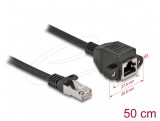 DeLock CAT6A S-FTP Patch Cable 0,5m Black 86999