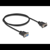 Delock D-Sub9-es, RS-232 soros kábel, anya-apa, 1 m (87833) (87833)